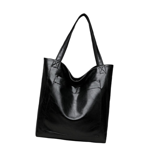 Crofta Women Shoulder Bag Large Capacity Stylish Tote Bag for Commuting Work Ladies Black