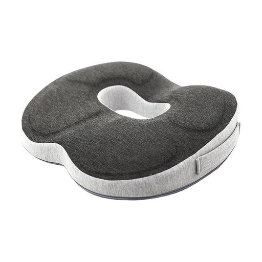 Crofta Sitting Donut Cushion Washable Cover Non Slip Memory Foam for Office Travel Gray