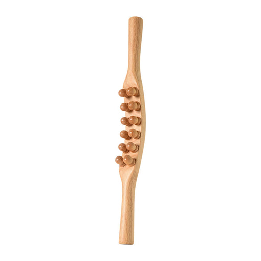 Crofta Wood Massage Tool Handheld Manual Lightweight with 12 Beads for Neck Leg SPA