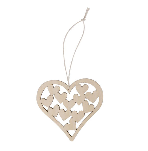 Crofta 10 Laser Cut Heart Tag with String