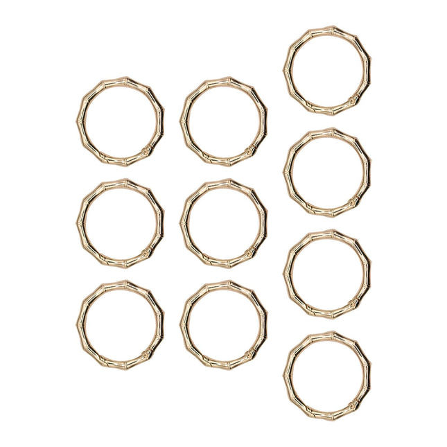 Crofta 10 Pieces Spring Rings Metal Carabiner Clip Snaps for Purse Shoulder Strap Gold