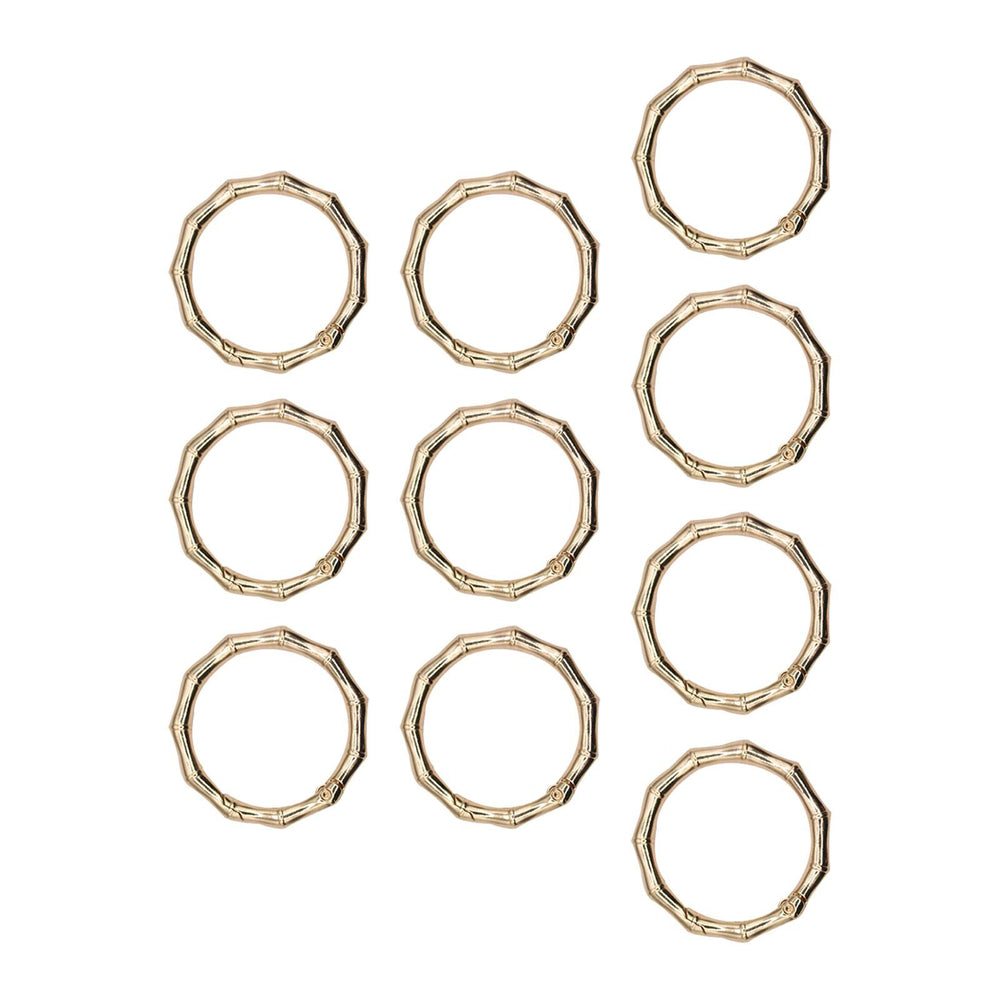 Crofta 10 Pieces Spring Rings Metal Carabiner Clip Snaps for Purse Shoulder Strap Gold