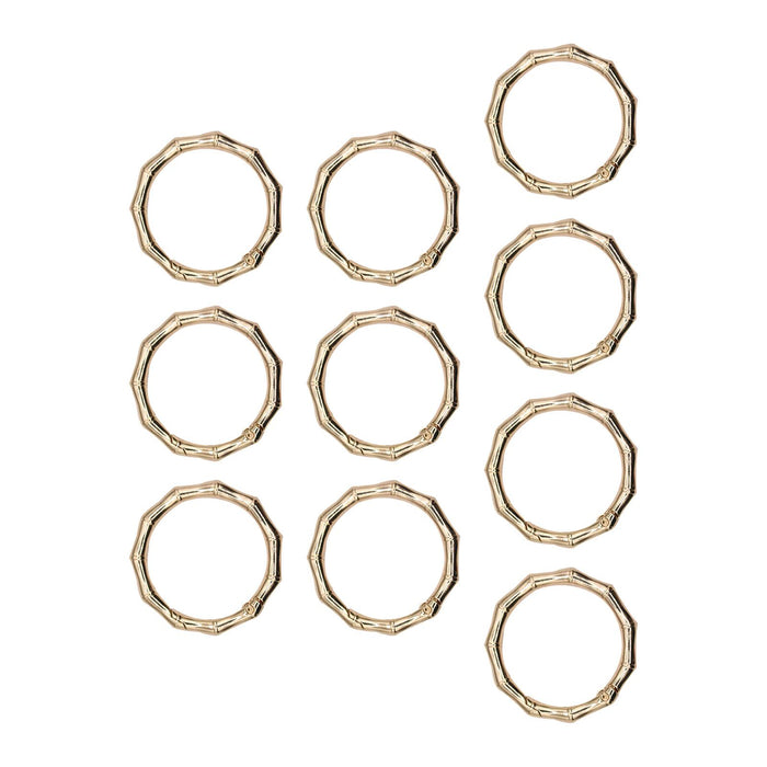 Crofta 10 Pieces Spring Rings Metal Carabiner Clip Snaps for Purse Shoulder Strap Gold