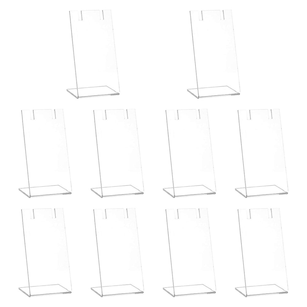 Crofta 10Pcs Acrylic Earrings Display Stands Counter for Shop Tabletop Presentation Transparent