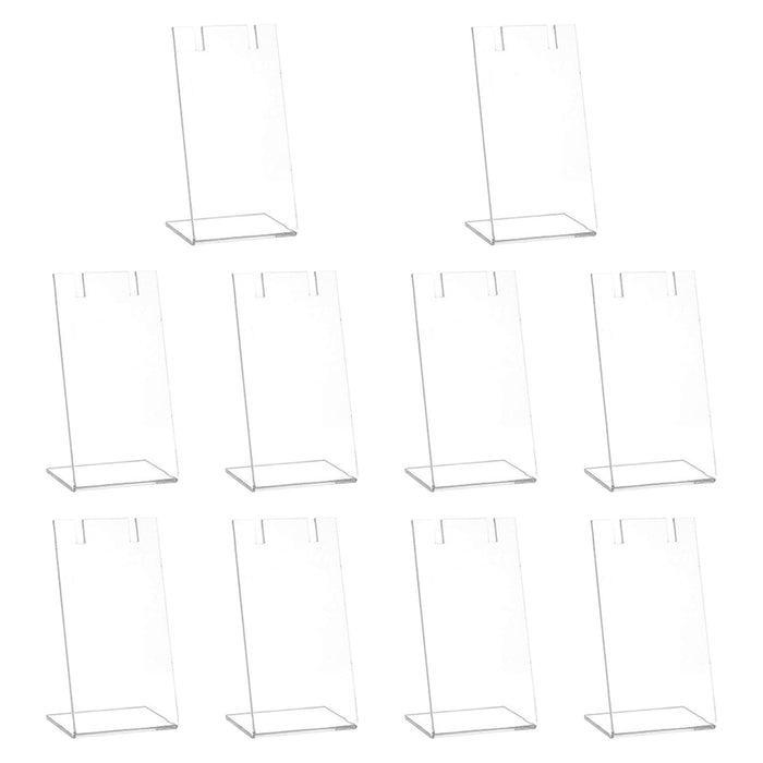 Crofta 10Pcs Acrylic Earrings Display Stands Counter for Shop Tabletop Presentation Transparent