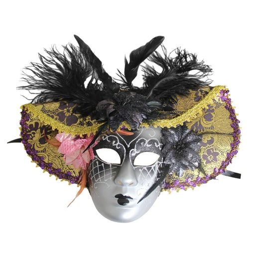 Crofta Masquerade Mask Costume Halloween Accessories for Bar Prom Stage Performance black