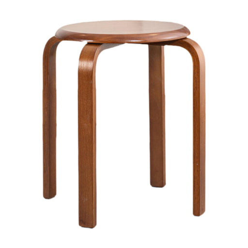 Solid Wood Round Stool Modern Stacking Stool for Living Room Farmhouse Decor Honey