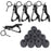 Crofta 10 Pieces Sponge Foam Lapel Mic Windsceen Covers With 5 Pieces Metal Tie Crocodile Clips for Lavalier Microphone Parts