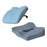 Crofta Memory Foam Seat Cushion Dual Use Back Support for Dining Chairs Outdoor Car blue and gray