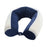 Travel Pillow Ergonomic Neck Support Pillow for Home Traveling Sleeping Blue and White