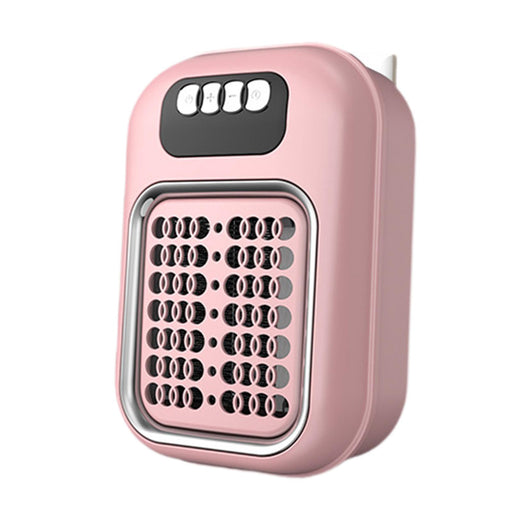 Wall Outlet Space Heater Adjustable Mini Space Heater for Indoor Office Home PInk