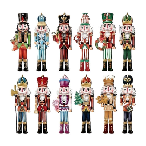 Crofta 12x Nutcracker Figurines Christmas Decor Home Decor for Birthday Living Room