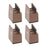 4 Pieces Bed Leg Risers Floor Protector Height Extenders for Home Couch Sofa Height 5 cm Brown