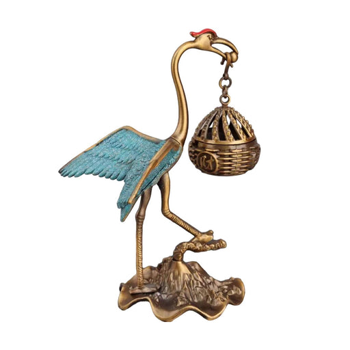 Crofta Hanging Incense Burner Cone Incense Holder Crane Censer for Dining Room Desk