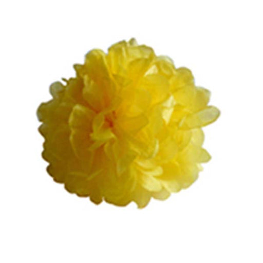 Crofta 15Inch Tissue Paper Pom Pom Flower Ball Wedding Party Birthday Supplies Hanging Decor Yellow