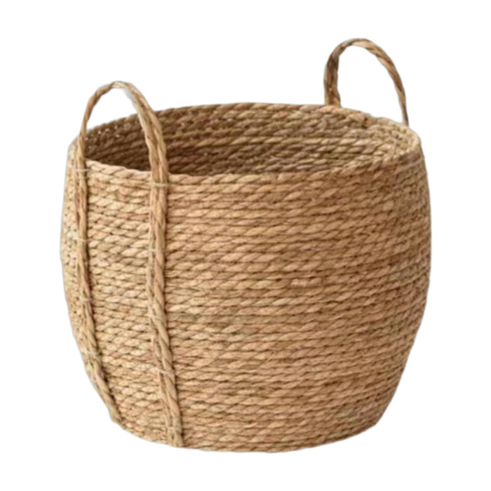 Crofta Woven Planter Basket Ornament Plant Container for Office Yard Indoor Outdoor 25cmx25cmx23cm