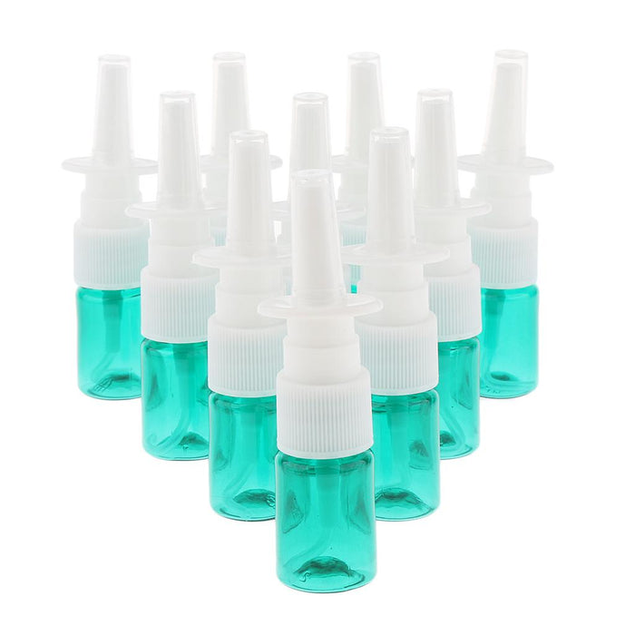 Crofta 10Pcs 5ml Portable Empty Refillable Nasal Spray Bottles Home & Travel  Green