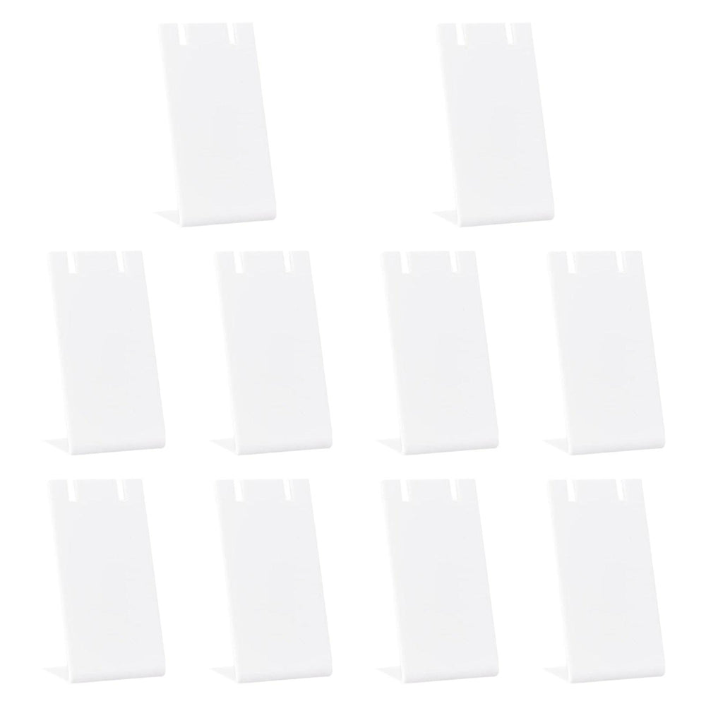 Crofta 10Pcs Acrylic Earrings Display Stands Counter for Shop Tabletop Presentation White