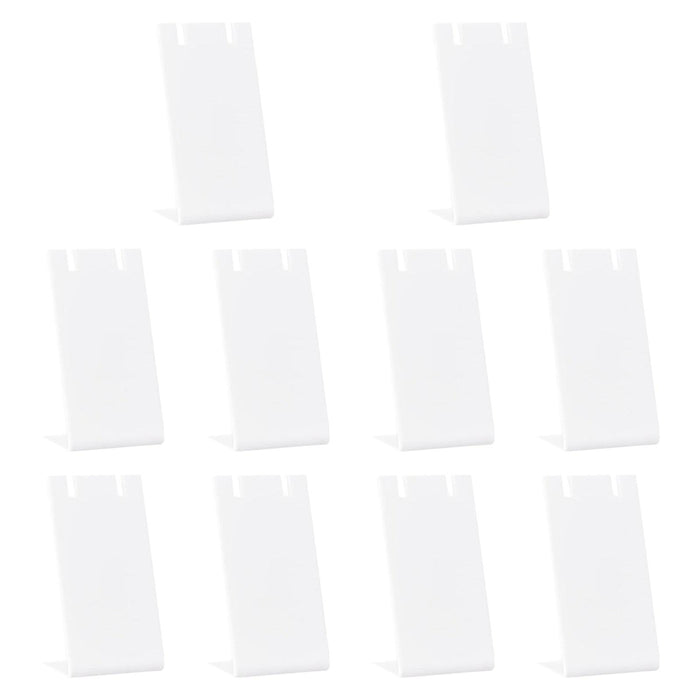 Crofta 10Pcs Acrylic Earrings Display Stands Counter for Shop Tabletop Presentation White