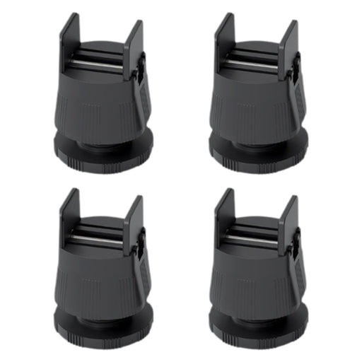 4 Pieces Furniture Risers Bed Lifters Bed Risers for Dining Room Shelf Couch Height 6cm to 8cm Black