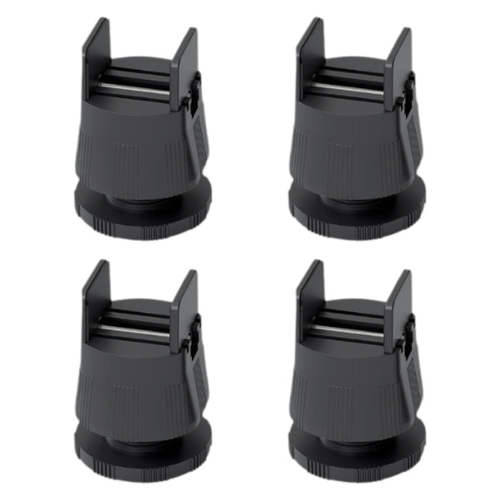 4 Pieces Furniture Risers Bed Lifters Bed Risers for Dining Room Shelf Couch Height 6cm to 8cm Black