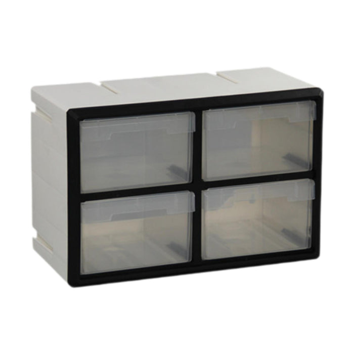 Crofta Drawer Storage Cabinet Organizer Home Container for Small Items Beads Screws 4 drawers