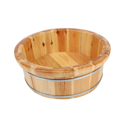 Crofta Wood Footbath Basin Household Home Supplie Foot Soaking Bath Basin Basin Tub 16x44cm B