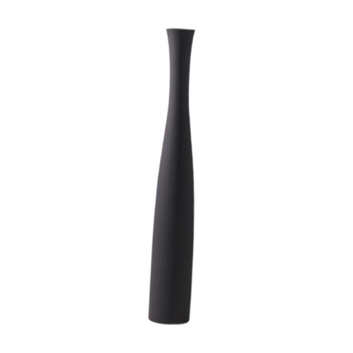 Crofta Tall Ceramic Flower Vase Indoor Floral Arrangement Decorative Vase Plant Pot Black 7.5x7.5x52cm