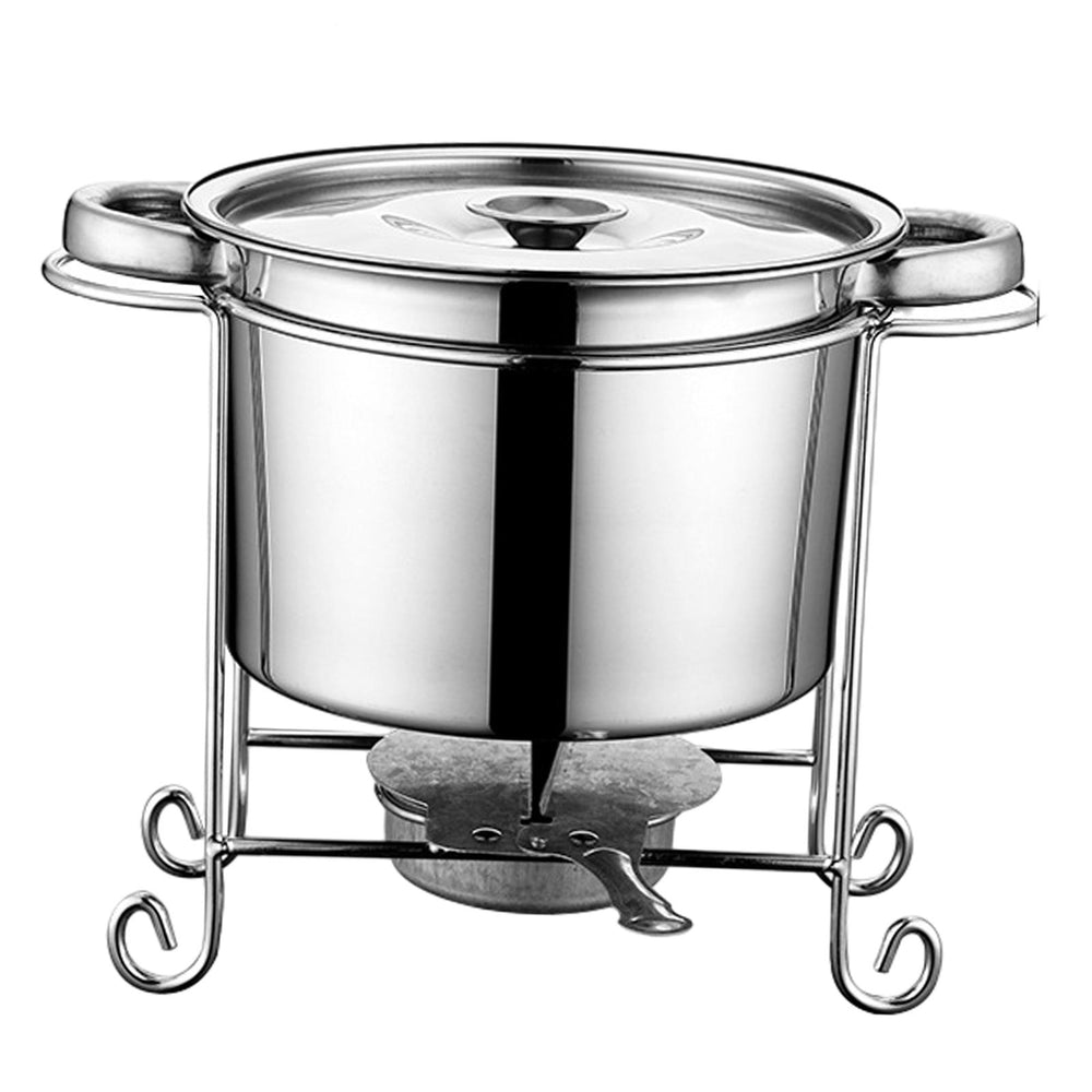 Stock Pot Round with Lid Hotpot Pot for Party Restaurant Pasta, Noodles, Egg with Handle