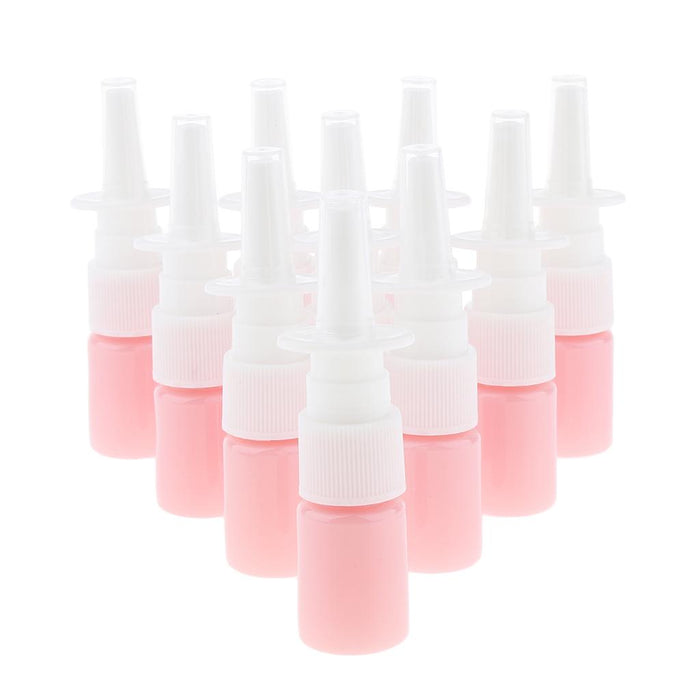 Crofta 10Pcs 5ml Portable Empty Refillable Nasal Spray Bottles Home & Travel  Pink