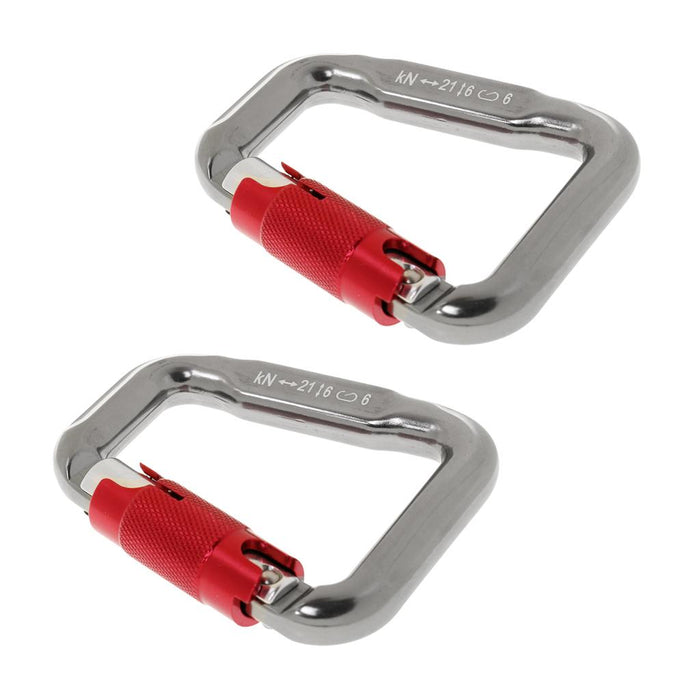 Crofta 2 Pieces 21KN / 2100kg Heavy Duty Auto Locking Carabiner Paraglider Paragliding Climbing Equipment