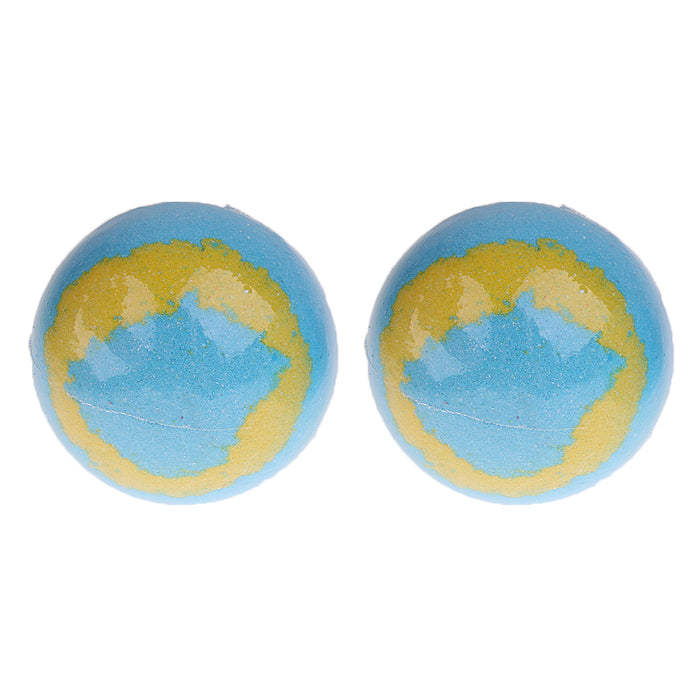 2 Pieces 100g Women Bubble Bath Salt Essential Oil Bomb Balls Blue