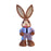 Crofta Woven Rabbit Toy Easter Rabbit Statue Office Photo Prop Straw Bunny Figurine Style E