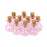 Crofta 10pcs Pink Mini Glass Bottle Vials Bottle Pendant with Cork - Flat Bulb