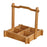 Crofta Bamboo Serving Tray Portable Snack Basket for Teahouse Restaurant Countertop