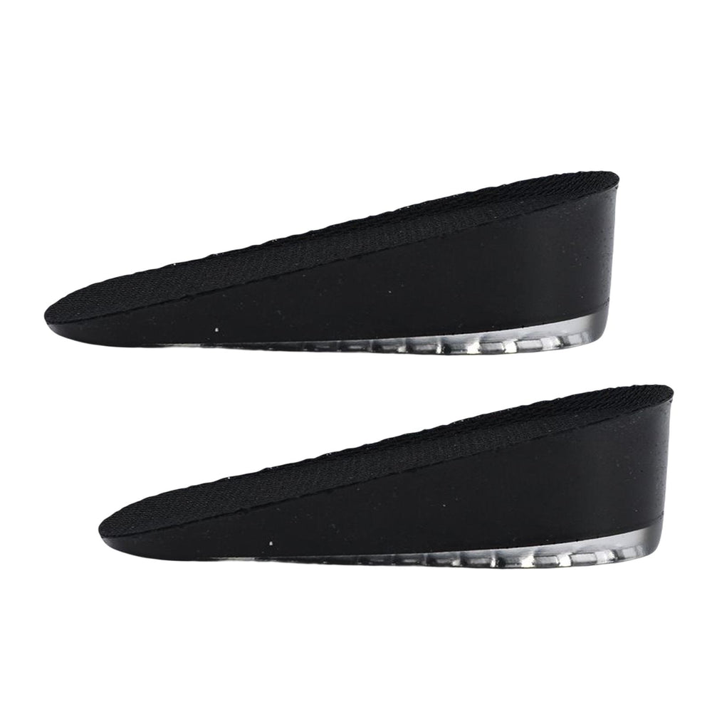 2 Pieces Height Increase Insoles Heel Cushion Pads Men Women Black 3.5cm