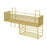 Bathroom Storage Rack Modern Shower Bin for Dining Room Office Dormitories Gold