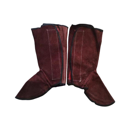 Welding Foot Splatter Boot Covers Sturdy Heat Insulation Leg Feet Protection Brown