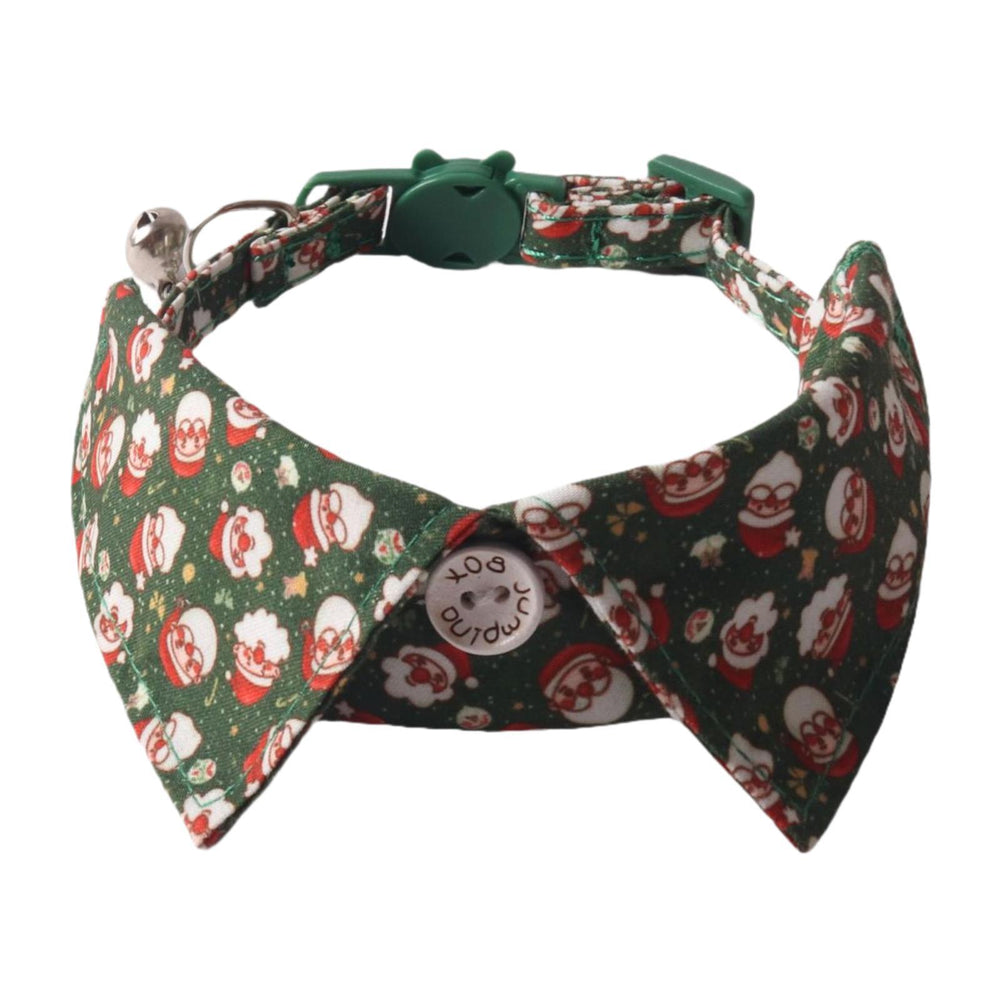 Crofta Christmas Cat Bowtie Adjustable Festive Cat Accessory for Kittens Small Dogs green