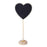 Crofta 1 Piece Wooden Heart-shaped Blackboard with Base