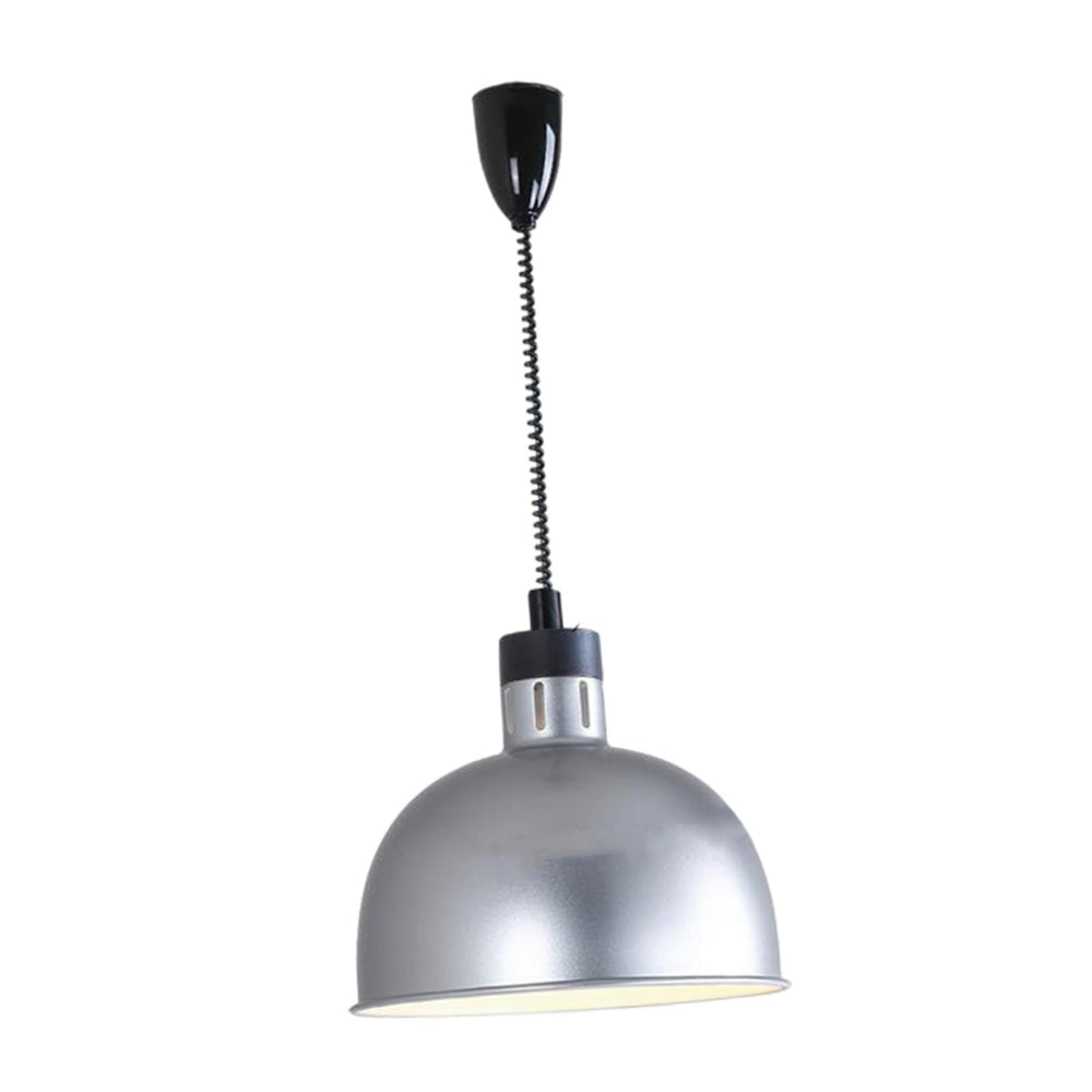 Crofta Food Warming Lamp Hanging Retractable Heat Lamp for Cafeteria Kitchen Buffet Argent