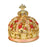 Crofta Crown Jewelry Box Tabletop with Enamel Rhinestones for Earring Rings Pendant Pink