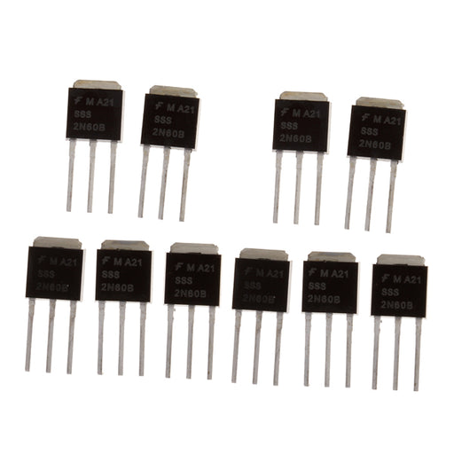 Crofta 10pcs N-Channel Power MOSFET 2N60 Low Gate Charge 2A 600V