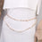 Two-Rows Pearls Beaded Belt Body Belly Waist Chain Bikini Beach Golden