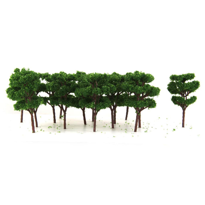 25pcs 6.8cm Dark Green Model Trees Train Set Garden Scenery Layout Z Scale