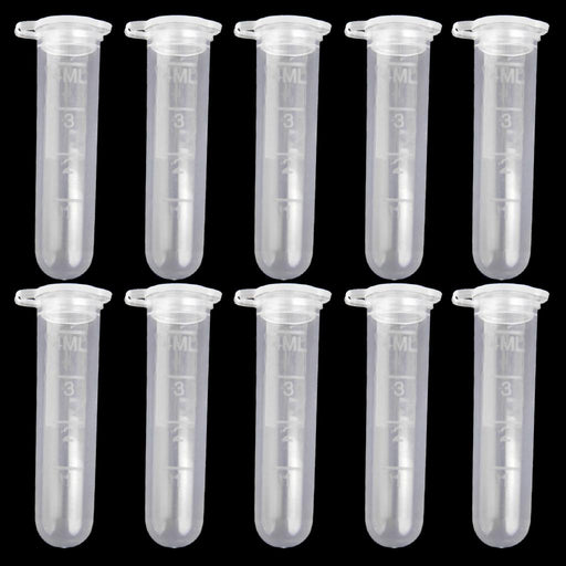 Crofta 10pcs 5ml Plastic Graduated Cylinder Centrifuge Tube Laboratory Test w/ Lid