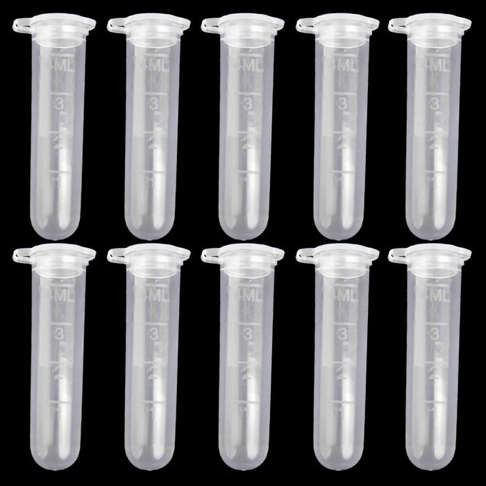 Crofta 10pcs 5ml Plastic Graduated Cylinder Centrifuge Tube Laboratory Test w/ Lid