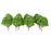 10pcs Train Model Multi Branched Tree Scenery 1/100 Scale Light Green