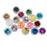 Crofta 18pcs Mixed Colors Nail Art Tips Stickers Glitter Sequins Manicure DIY