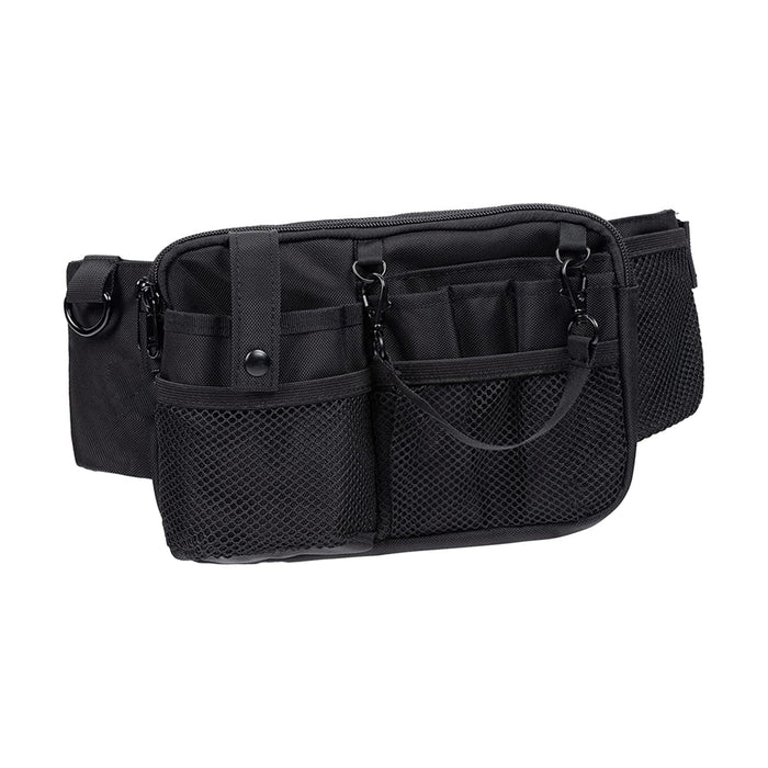 Crofta Nurse Pouch Waist Bag Apron Hip Bag Utility Waist Pack Nurse Tool Belt Pouch Black